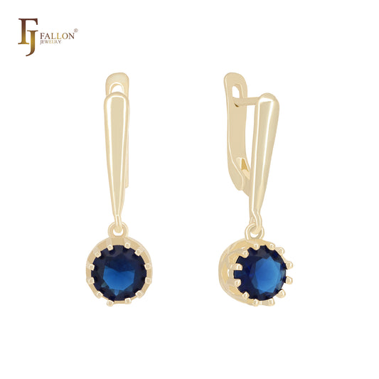 Brincos Halo em ouro 14K, cores banhadas a ouro rosa
