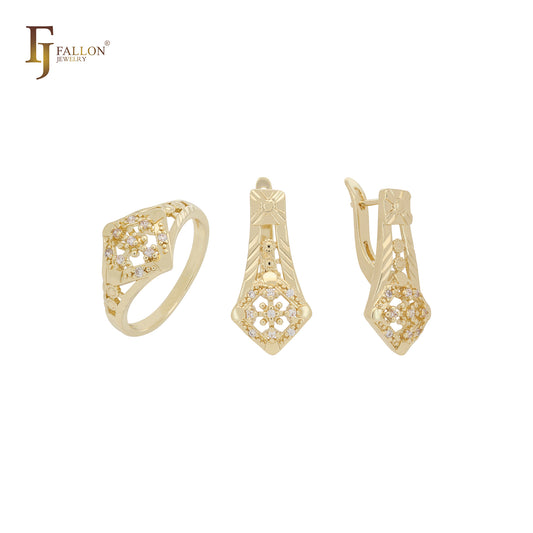 Conjunto de joias com anéis Pendrey's Spotlight em ouro 14K e ouro rosa