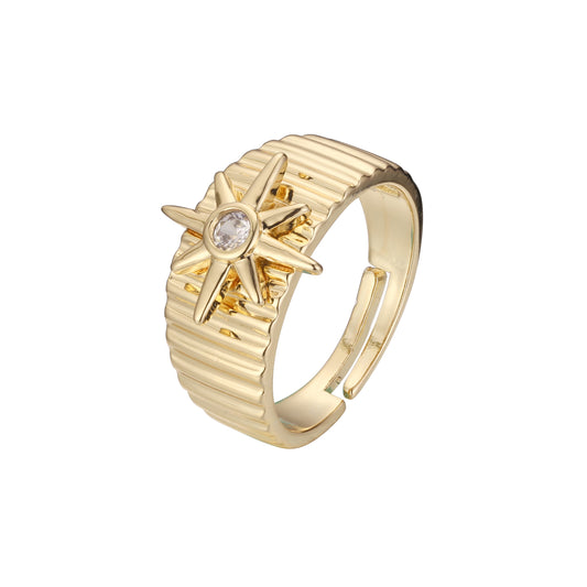 Открытые кольца из Жёлтое золото 585 пробы с покрытием из Красное золото 585 пробы