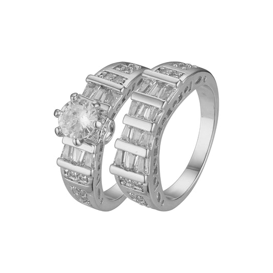 Anillos apilables en Oro de 18K, Oro Blanco, Baño de Oro de 14K colores