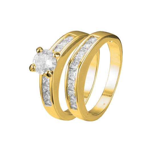 18K ゴールド、ホワイト ゴールド、14K ゴールド メッキ色の重ね付け可能なリング