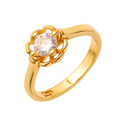 Ringe aus 14-kar?tigem Gold mit sieben blauen Blumensteinen