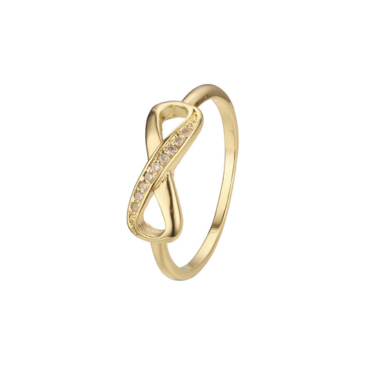 14K Gold Infinity Rings Брусчатка