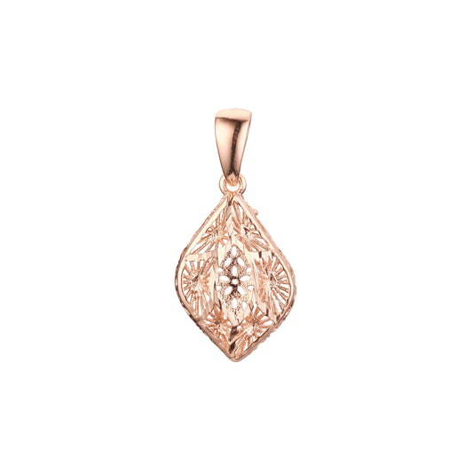 Colgante Vintage de filigrana bañado en Oro Rosa