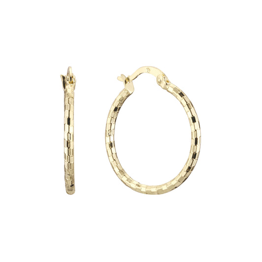 Brincos de argola de ouro 14K