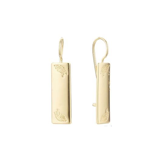 Wire hook earrings in 14K Gold, Rose Gold plating colors