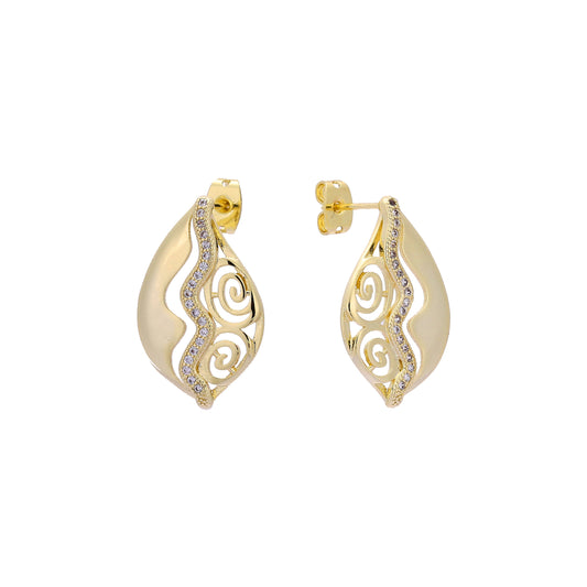 серьги-гвоздики из Жёлтое золото 585 пробы