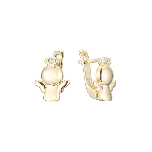 Baby Angel 儿童耳环 14K 金、玫瑰金,双色