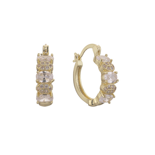 Brincos de argola de ouro 14K