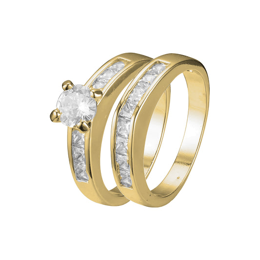 18K ゴールド、ホワイト ゴールド、14K ゴールド メッキ色の重ね付け可能なリング