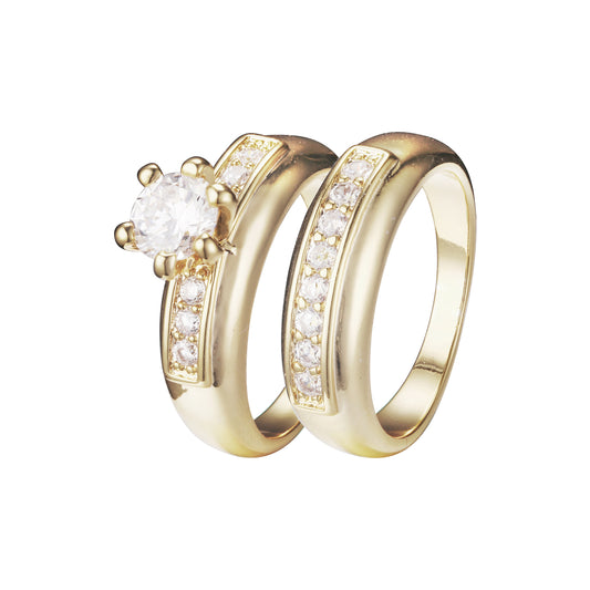 14K ゴールド、ローズゴールドメッキ色の重ね付け可能なリング