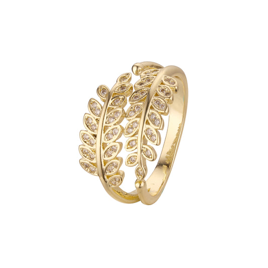 A moda deixa anéis de ouro 14K da moda