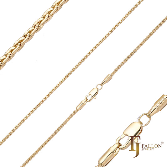 Cadenas Spiga bañadas en Oro de 14K, Oro Rosa