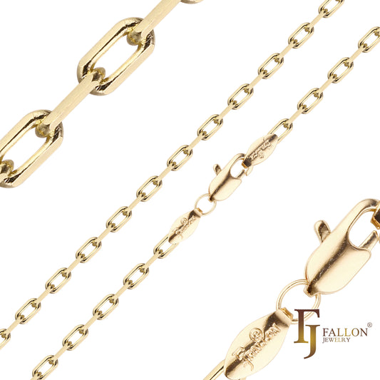🔥 Classic paperclip link chains plated in 14K Gold, Rose Gold