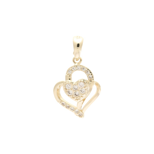 Colgante corazón en corazón de oro de 14K