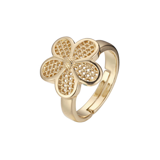 Открытые кольца из Жёлтое золото 585 пробы с покрытием из Красное золото 585 пробы