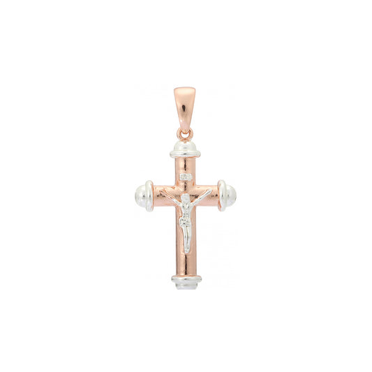 Rose Gold two tone Eastern Orthodox Russian pendant