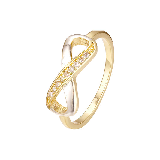 14K Gold Infinity Rings Брусчатка