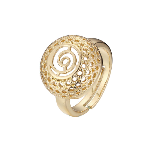 Открытые кольца из Жёлтое золото 585 пробы с покрытием из Красное золото 585 пробы