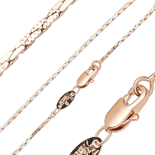 {カスタマイズ} 14K ゴールドメッキのファンシーボストンリンクハンマーチェーン