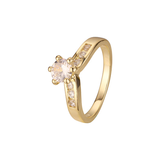 18K ゴールド、ホワイト ゴールド、14K ゴールド メッキ色の重ね付け可能なリング