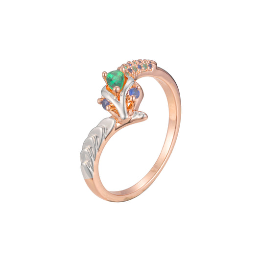 Snake rings in Rose Gold, two tone plating colors