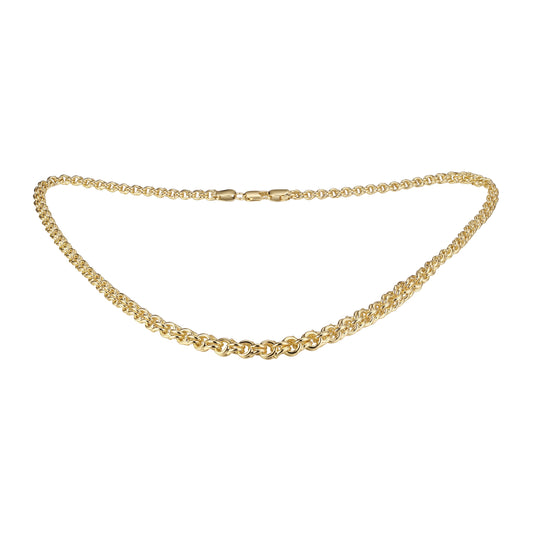 Bismark pulseras de eslabones rolo chapados en oro de 14K colores