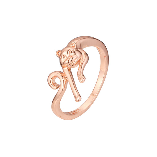 Rose Gold fashion cat rings