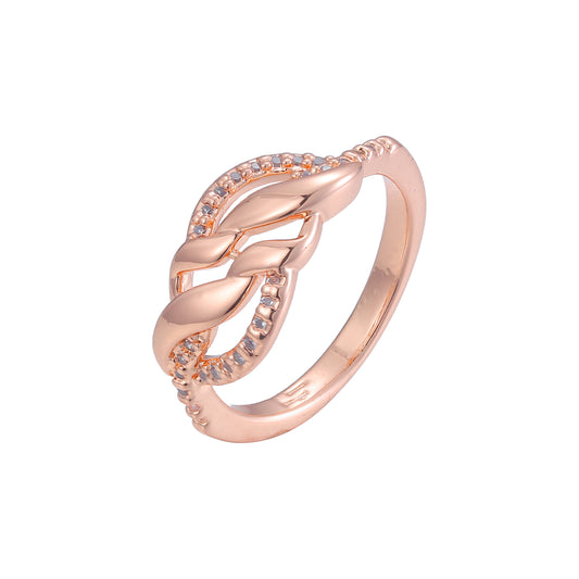 Leaves rings in Rose Gold, two tone plating colors