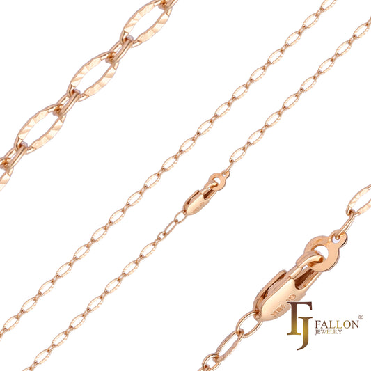 Цепочки Sunburst Sequin с покрытием из Жёлтое золото 585 пробы, Красное золото 585 пробы, двухцветные