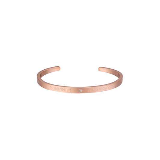 Einzelne weiße CZ-Roségold-Armbänder von TO INFINITY AND BEYOND