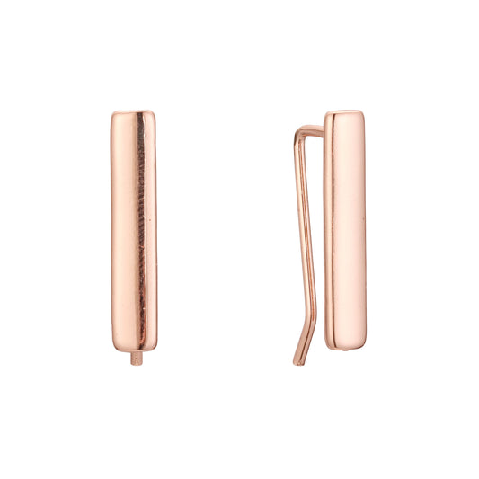 Серьги-гусеницы из Жёлтое золото 585 пробы с покрытием из Красное золото 585 пробы