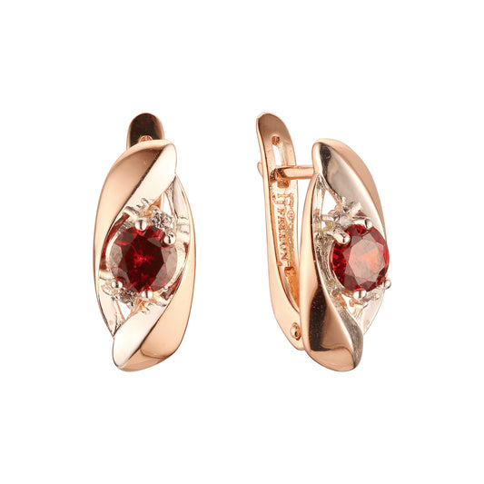 Rose Gold two tone earrings