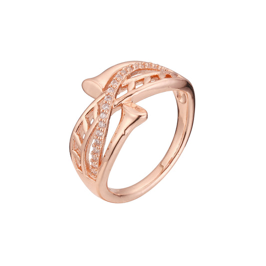 Rings in 14K Gold, Rose Gold plating colors