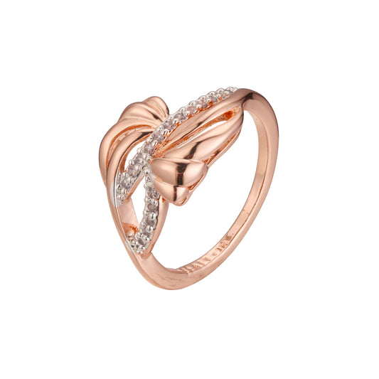 Rose Gold two tone fashion rings