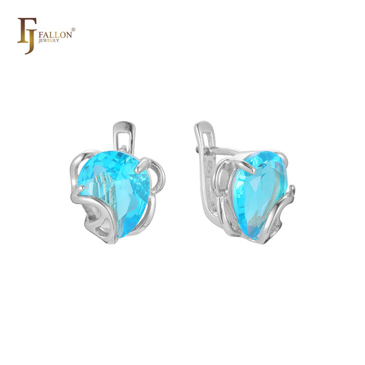 Embraced Große bunte CZ Roségold Ohrringe