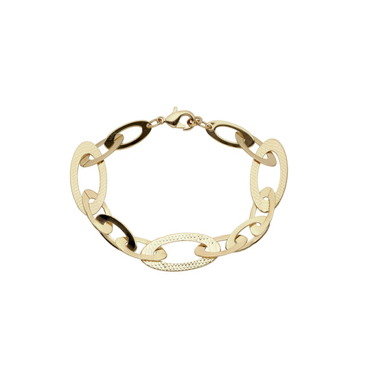 {カスタマイズ} オーバル ハーフハンマー ロロ リンク 18K ゴールド チェーン