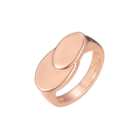 Anéis masculinos em ouro rosa, duas cores de revestimento