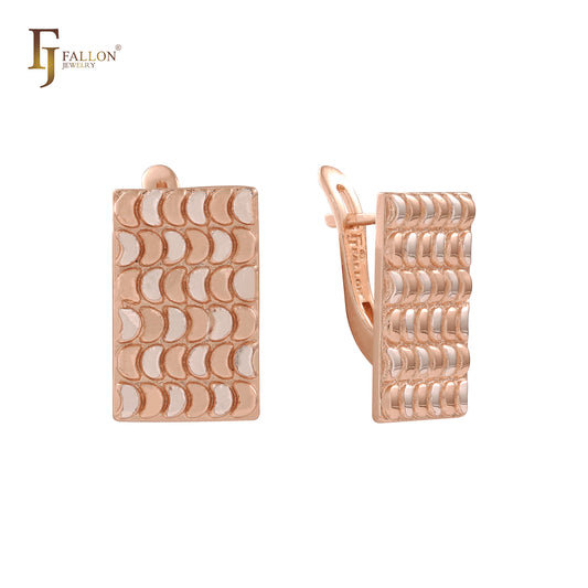 Mondförmige Ohrringe aus 14-karätigem Gold und Roségold