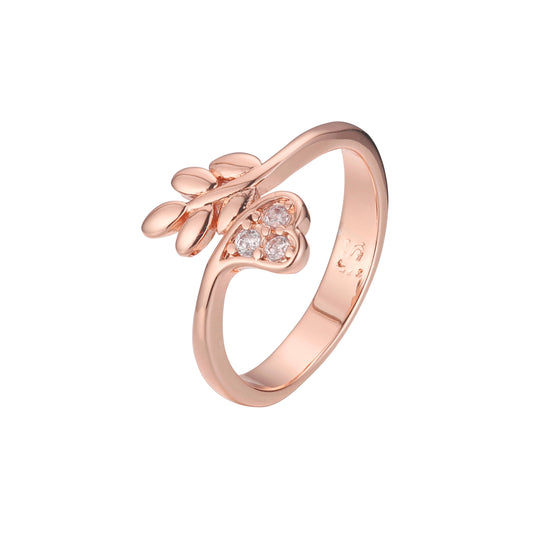 14K ゴールド、ローズゴールドメッキ色の Vhild リング