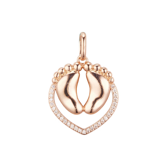 Colgante Dos Piecitos Oro Rosa