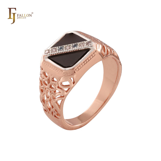 Zweifarbige Herrenringe aus Roségold