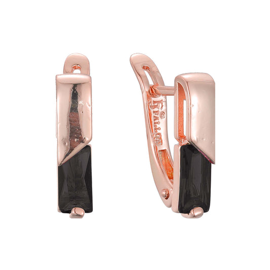 Aretes de racimo de gancho de alambre para niños chapados en Oro 14K, oro rosa