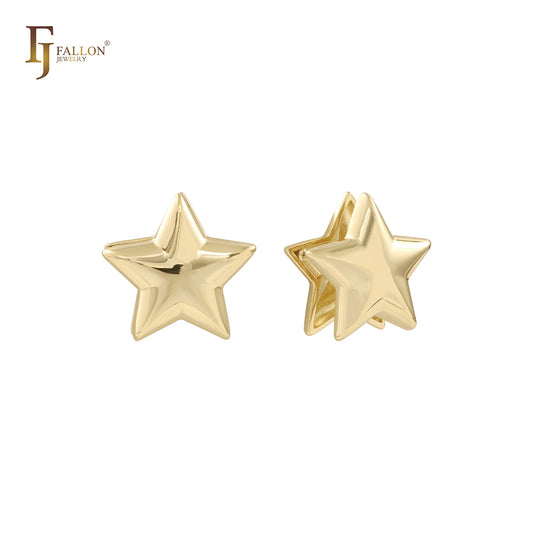 Brincos Huggie em Ouro 14K