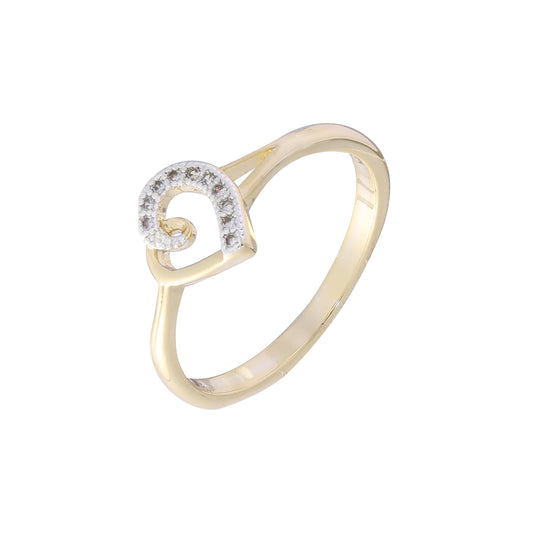 Кольца из Жёлтое золото 585 пробы с двухцветным покрытием