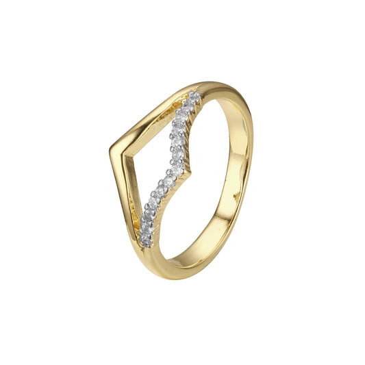 Anéis em ouro 14K, ouro rosa, duas cores de revestimento