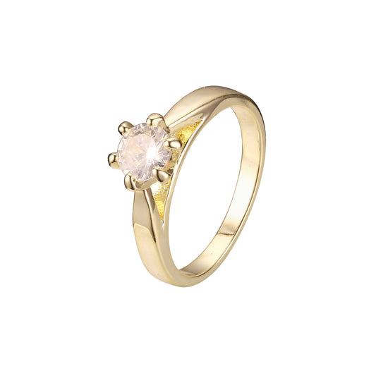 18K ゴールド、ホワイト ゴールド、14K ゴールド メッキ色の重ね付け可能なリング