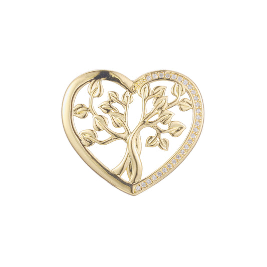 Подвеска из двухцветного Красное золото 585 пробы с покрытием из Жёлтое золото 585 пробы