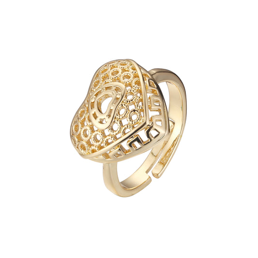 Открытые кольца из Жёлтое золото 585 пробы с покрытием из Красное золото 585 пробы