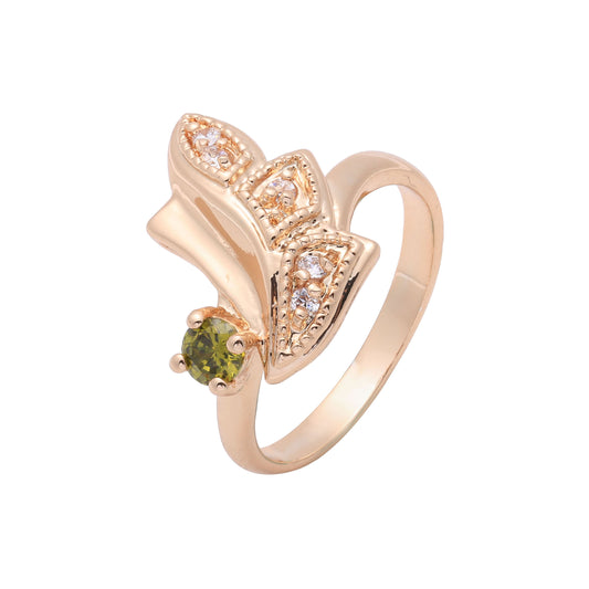 Fashions solitaire CZ with wings Rose Gold rings